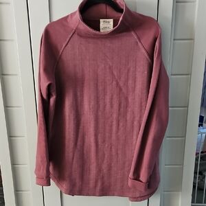 BLONDE APPARELMade In CANADA Mauve Crew Neck textured Sweater Sz LARGE PTP 22.5
